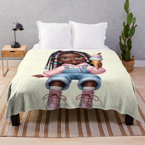 Item preview, Pretty Black Girl with Natural Hair – Cute Digital Art designed and sold by Lulunza.