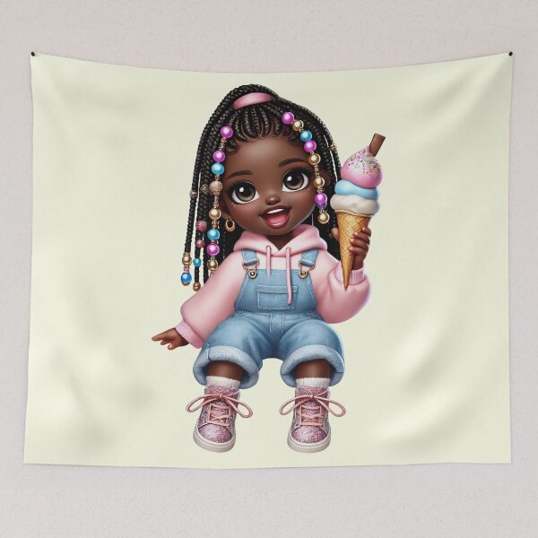 Item preview, Pretty Black Girl with Natural Hair – Cute Digital Art designed and sold by Lulunza.