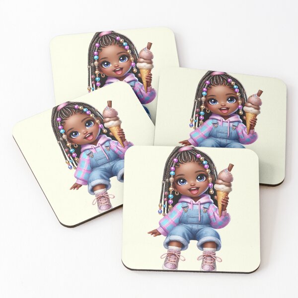 Item preview, Pretty Black Girl with Natural Hair – Cute Digital Art designed and sold by Lulunza.