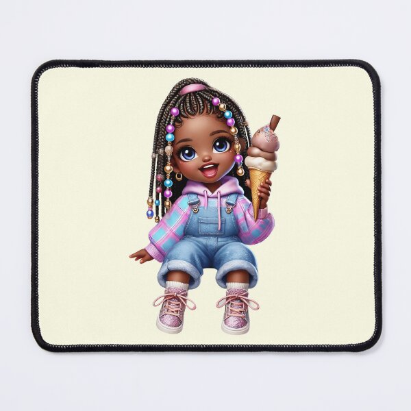 Item preview, Pretty Black Girl with Natural Hair – Cute Digital Art designed and sold by Lulunza.