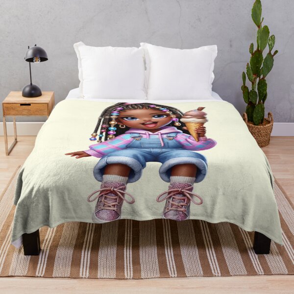 Item preview, Pretty Black Girl with Natural Hair – Cute Digital Art designed and sold by Lulunza.