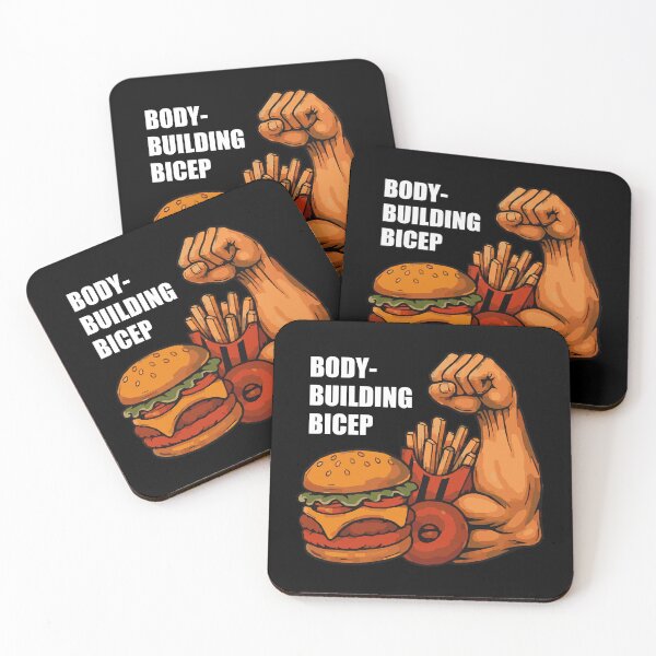 Item preview, Bodybuilding bicep muscle fast food designed and sold by LaughLine Design.