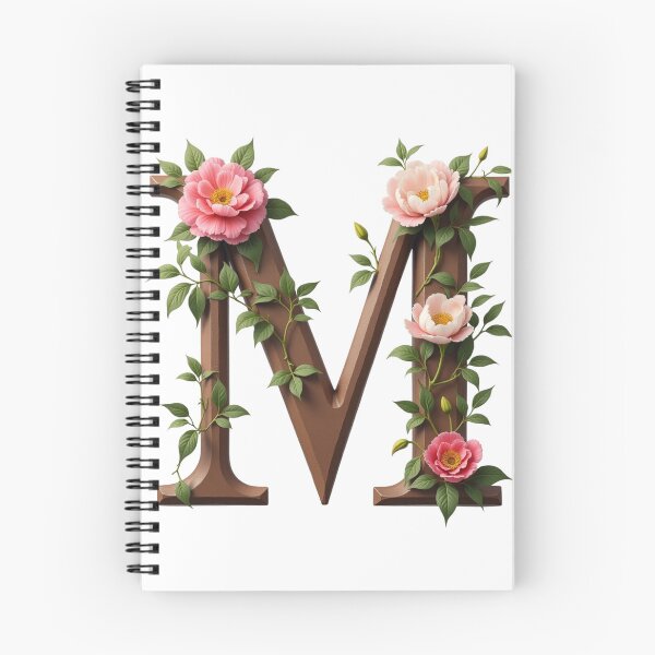 Item preview, Floral Monogram Letter M designed and sold by rustyroofco.