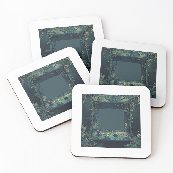 Item preview, Floral Arcade Dreams - Dark Retro Gaming Art designed and sold by NerdCrafter.