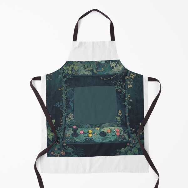 Item preview, Floral Arcade Dreams - Dark Retro Gaming Art designed and sold by NerdCrafter.