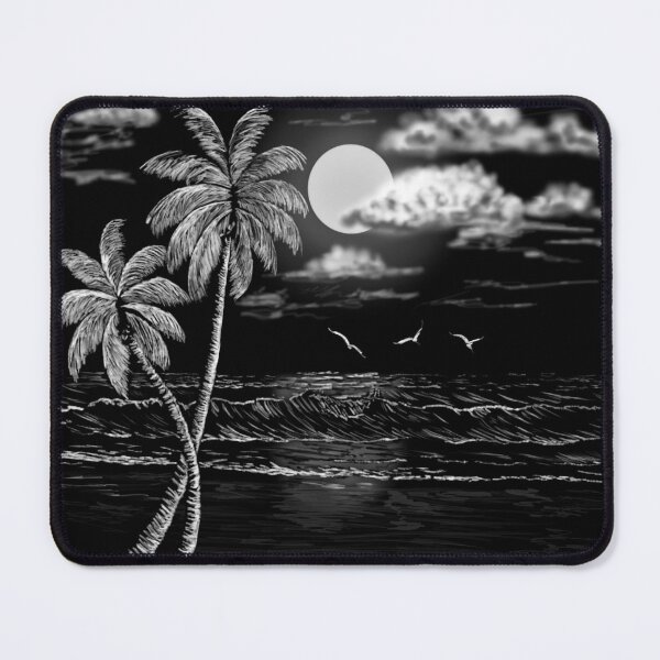 Item preview, Monochrome Beach Scene designed and sold by AmbientArtCo.