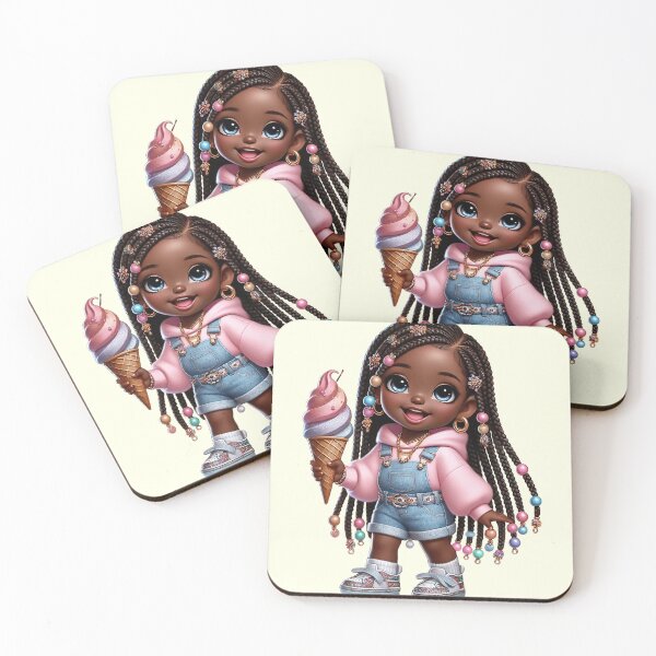 Item preview, Pretty Black Girl with Natural Hair Cute Digital Art-cut brown skin ❤️ designed and sold by Lulunza.