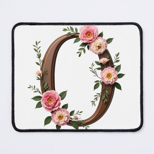 Aperçu de l'œuvre Lettre O monogramme floral créée et vendue par rustyroofco.