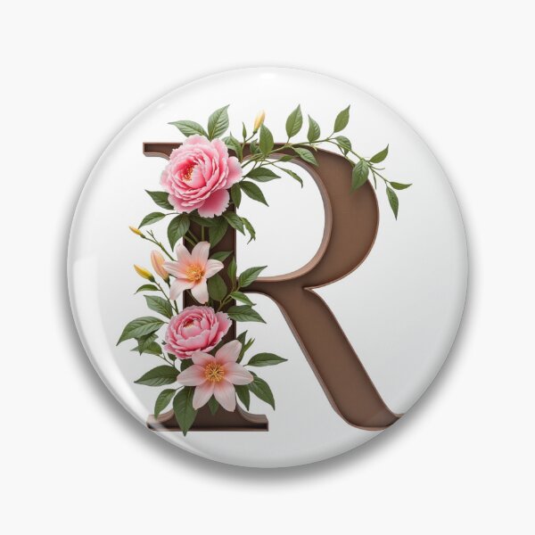 Artikelvorschau, Florales Monogramm Buchstabe R entworfen und verkauft von rustyroofco.