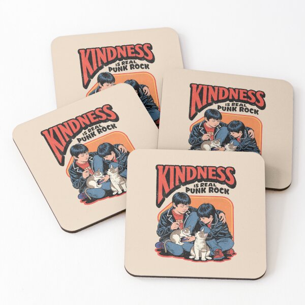 Item preview, Kindness is Real Punk Rock: Boys with Cats designed and sold by Vintagenaut Co..