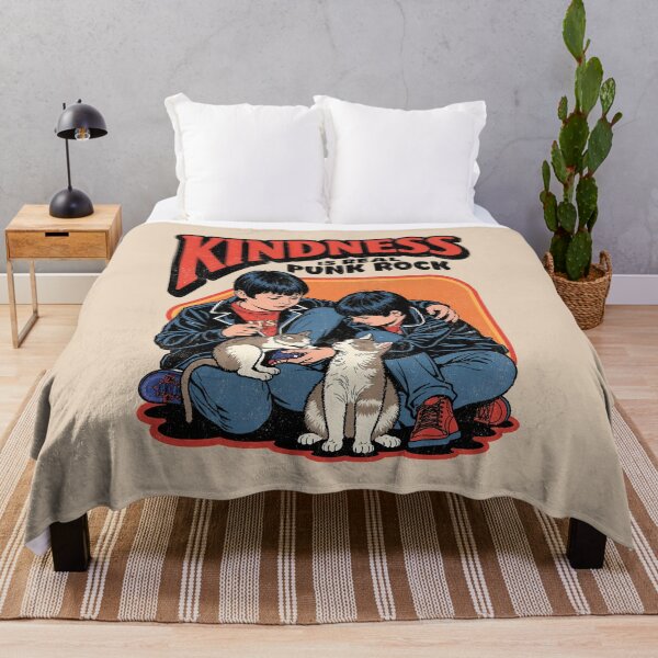Item preview, Kindness is Real Punk Rock: Boys with Cats designed and sold by Vintagenaut Co..