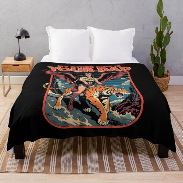 Item preview, My Other Ride is Your Dad: Winged Warrior Woman on a Tiger designed and sold by Vintagenaut Co..