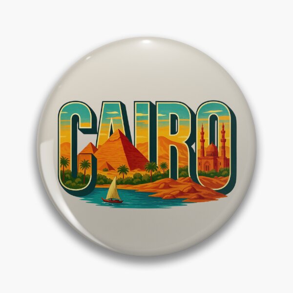 Item preview, Cairo, Egypt -- Pyramids, Mosque & Nile Typography Art designed and sold by Myra365Art.