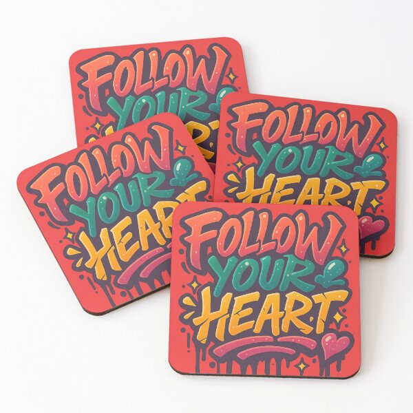 Item preview, Follow Your Heart – Colorful Graffiti Motivational Design designed and sold by RedHow.