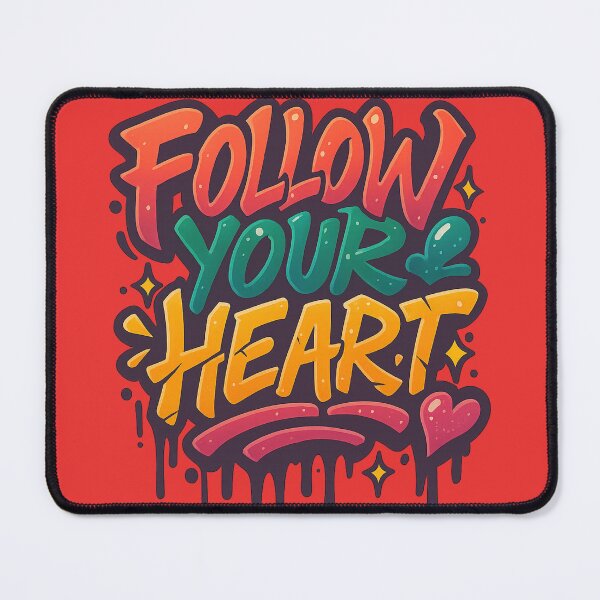 Item preview, Follow Your Heart – Colorful Graffiti Motivational Design designed and sold by RedHow.