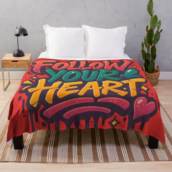 Item preview, Follow Your Heart – Colorful Graffiti Motivational Design designed and sold by RedHow.