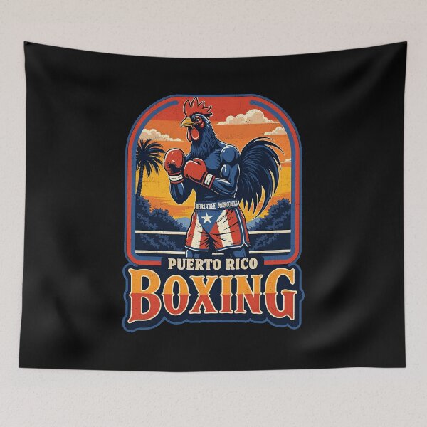 Item preview, Puerto Rico Boxing Borinquen Rooster designed and sold by Vintagenaut Co..