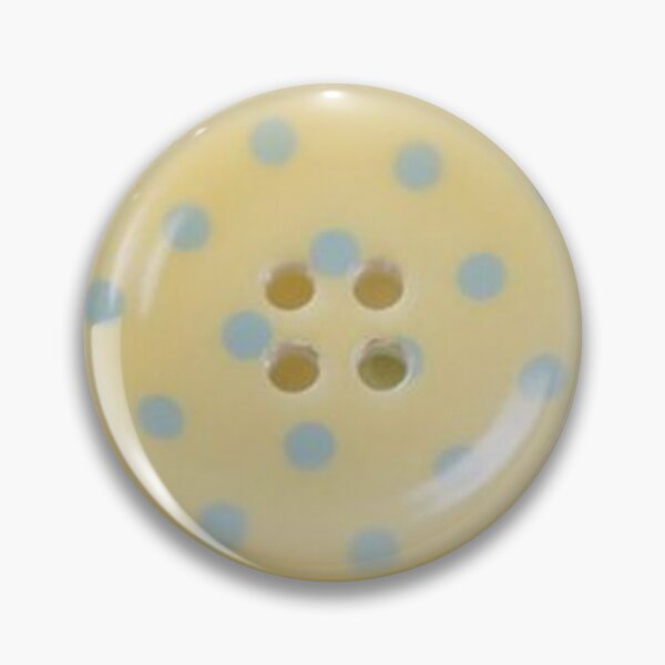 Item preview, Yellow With Blue Dots Button designed and sold by MookiesPins.