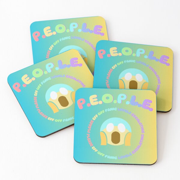 Item preview, P.E.O.P.L.E. = Please Eff Off, Panic Levels Escalating (Light Blue Yellow Gradient) designed and sold by Sarriette.