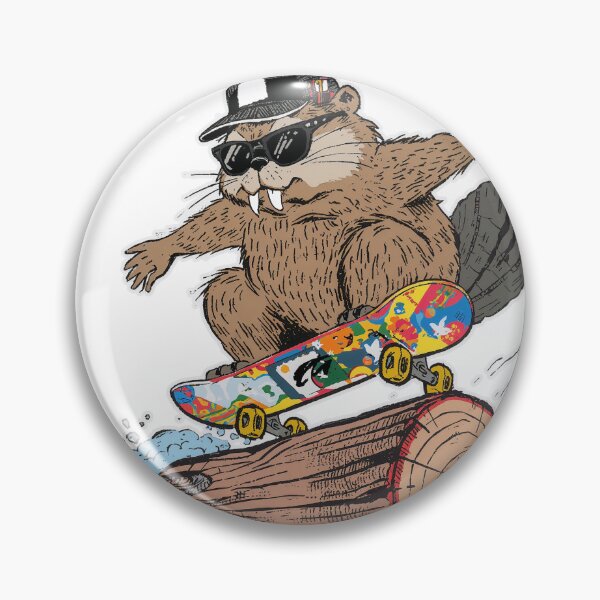 Artikelvorschau, Beaver Skater – Spaß im Manga-Stil entworfen und verkauft von DamFineDesigns.