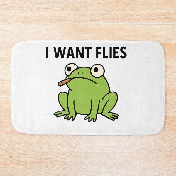 Item preview, Funny Frog Meme – I Want Flies Cartoon Design designed and sold by OxiSkor.