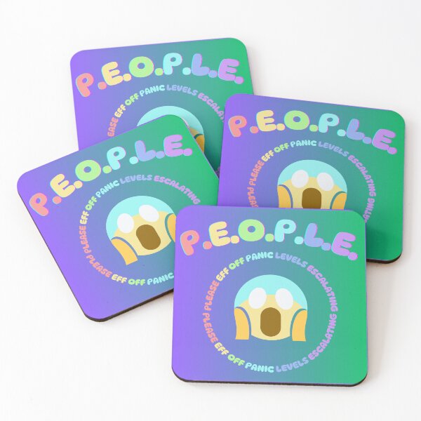 Item preview, P.E.O.P.L.E. = Please Eff Off, Panic Levels Escalating (Purple Green Gradient) designed and sold by Sarriette.