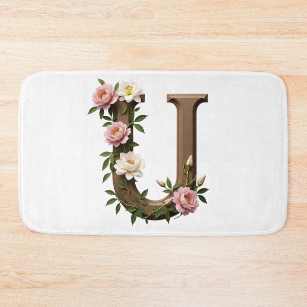 Item preview, Floral Monogram Letter U designed and sold by rustyroofco.