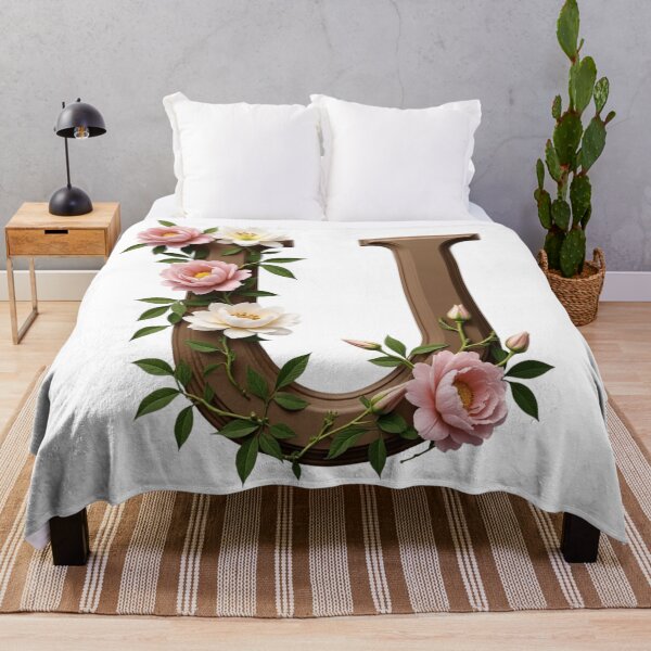 Item preview, Floral Monogram Letter U designed and sold by rustyroofco.