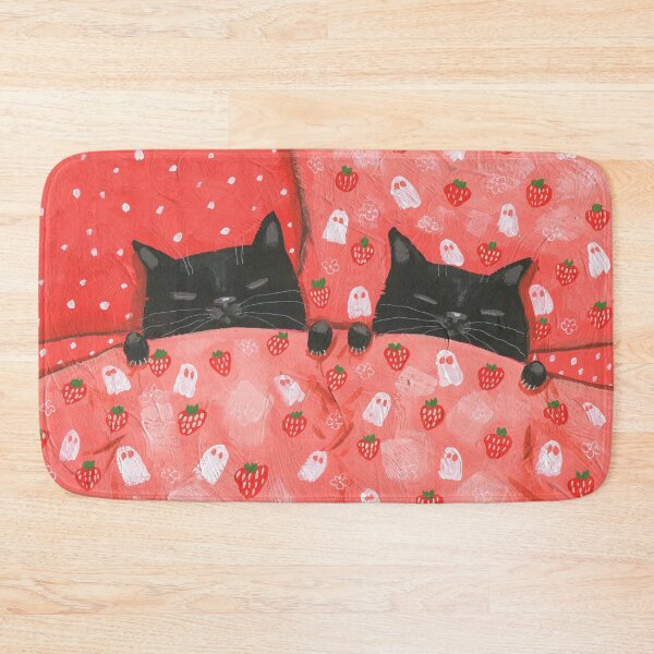 Item preview, Strawberries and Ghosts Dreams Black Cats designed and sold by KilkennyCat Art.