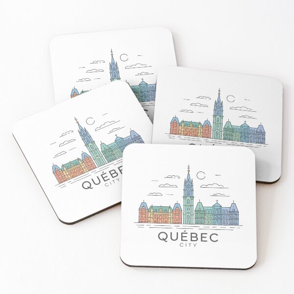 Item preview, Québec City Skyline – Minimalist Cool Blue Travel Souvenir Design designed and sold by Paper Drip.