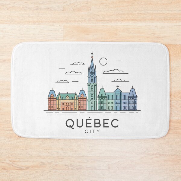 Item preview, Québec City Skyline – Minimalist Cool Blue Travel Souvenir Design designed and sold by Paper Drip.