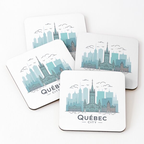 Item preview, Québec City Skyline – Minimalist Cool Blue Travel Souvenir Design designed and sold by Paper Drip.