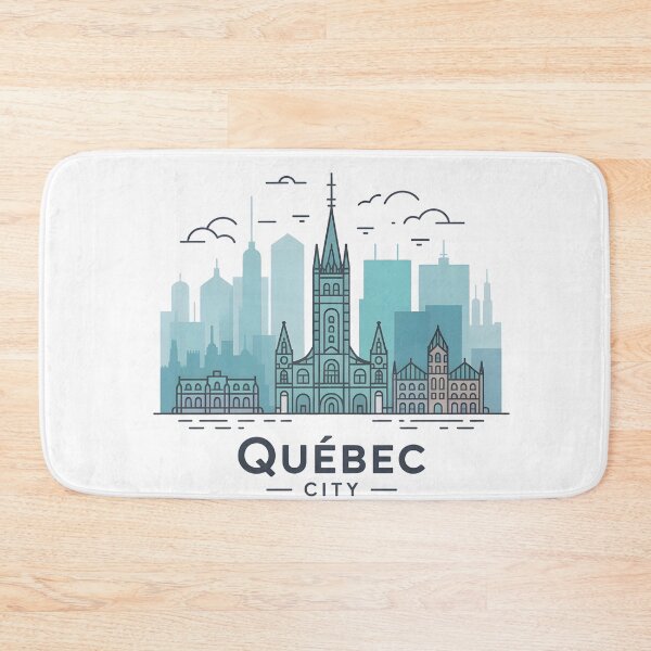 Item preview, Québec City Skyline – Minimalist Cool Blue Travel Souvenir Design designed and sold by Paper Drip.