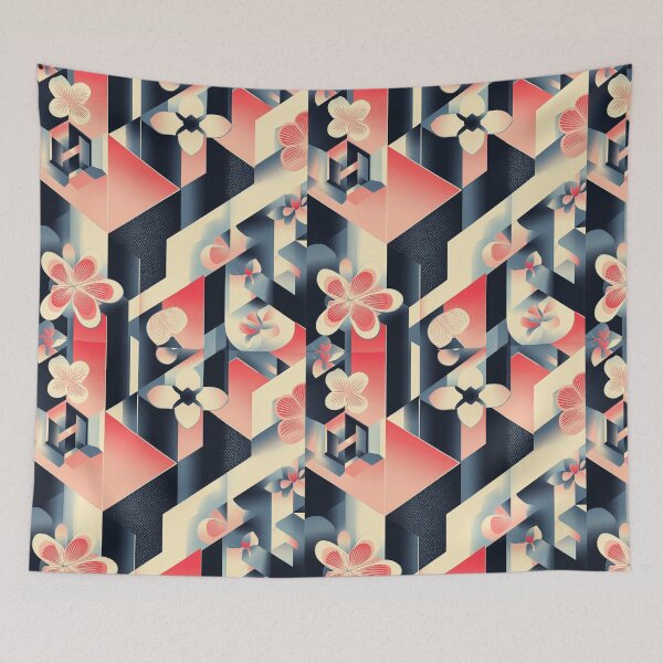 Item preview, Geometric Blossom – Modern Floral Abstract Art designed and sold by MiNa323.