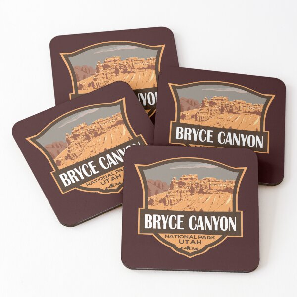 Item preview, Bryce Canyon National Park Utah Illustration Travel Retro Badge designed and sold by KrisSidDesigns.