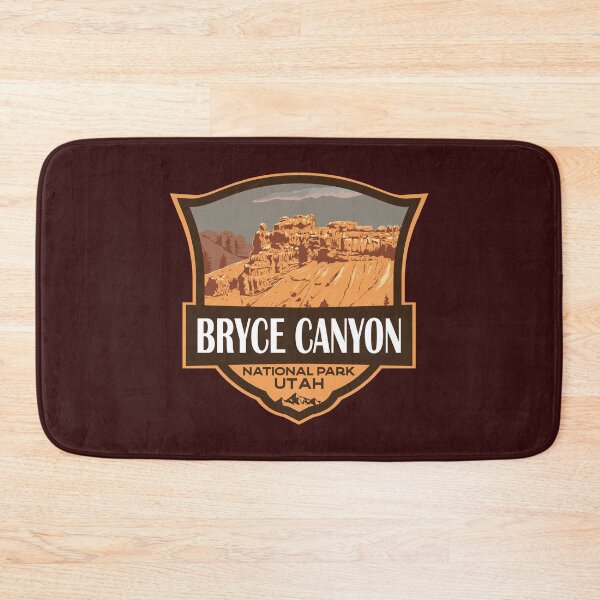 Item preview, Bryce Canyon National Park Utah Illustration Travel Retro Badge designed and sold by KrisSidDesigns.