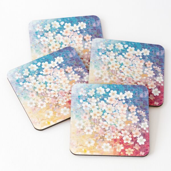 Item preview, Geometric Sakura – Modern Cherry Blossom Art 2 designed and sold by MiNa323.