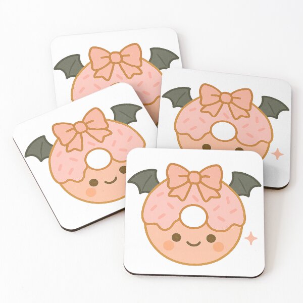 Item preview, Kawaii Pink Bat Donut Pastel Halloween Cute Aesthetic designed and sold by CreatedbyKandJ.