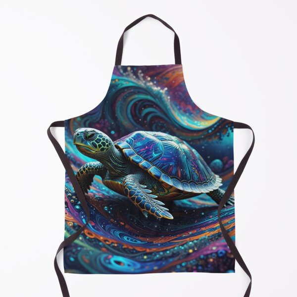 Item preview, Cosmic Fractal Sea Turtle – Galactic Ocean Fantasy Art designed and sold by Harmonic_Layers.