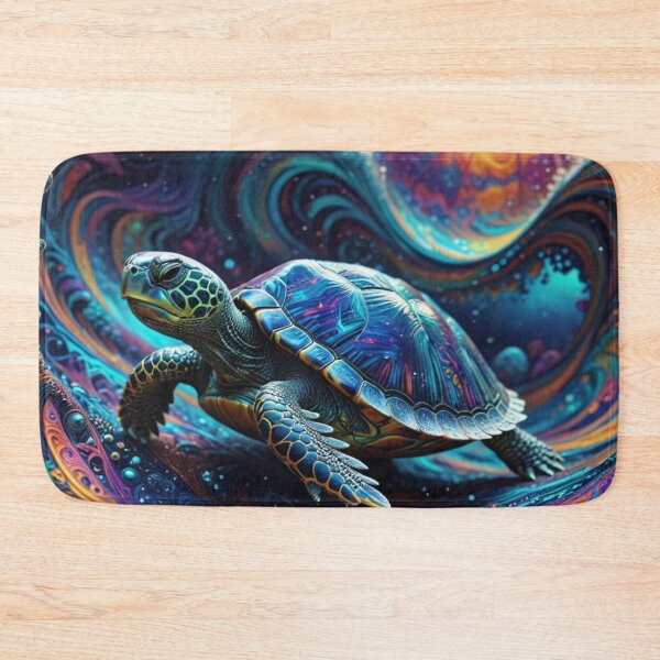 Item preview, Cosmic Fractal Sea Turtle – Galactic Ocean Fantasy Art designed and sold by Harmonic_Layers.