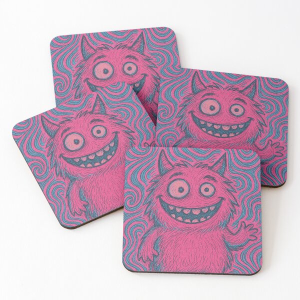 Item preview, Psychedelic Fuzzy Monster with Hypnotic Swirls designed and sold by weirdfishes123.