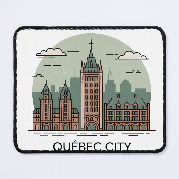 Item preview, Québec City Skyline – Minimalist Earthy Travel Souvenir Design designed and sold by Paper Drip.