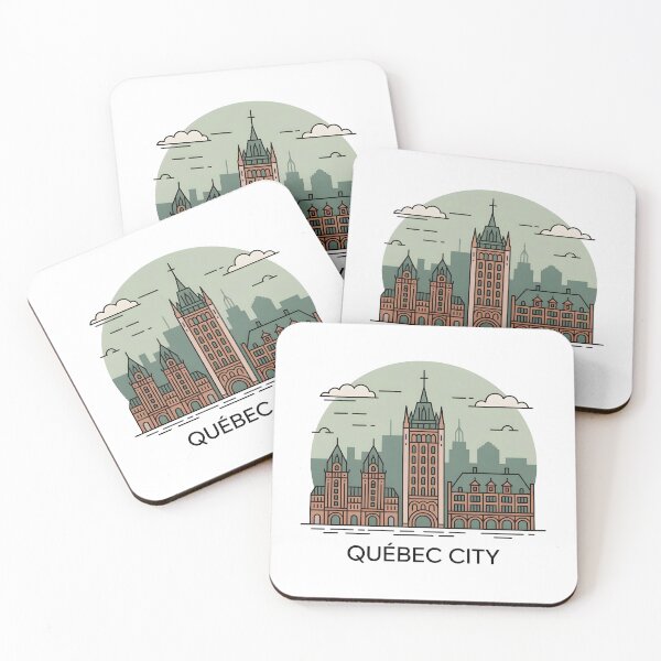 Item preview, Québec City Skyline – Minimalist Earthy Travel Souvenir Design designed and sold by Paper Drip.
