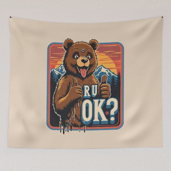Item preview, R U OK?: The Three-Eyed Psychedelic Bear designed and sold by Vintagenaut Co..