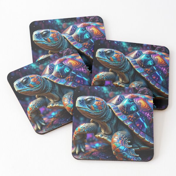 Item preview, Galactic Mosaic Turtle – Cosmic Fantasy Fractal Art designed and sold by Harmonic_Layers.