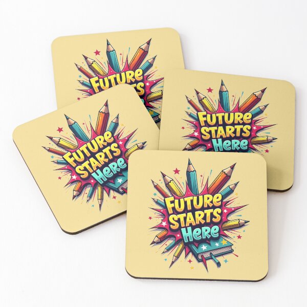 Item preview, Future Starts Here Colorful School Art designed and sold by MyWittyThings.