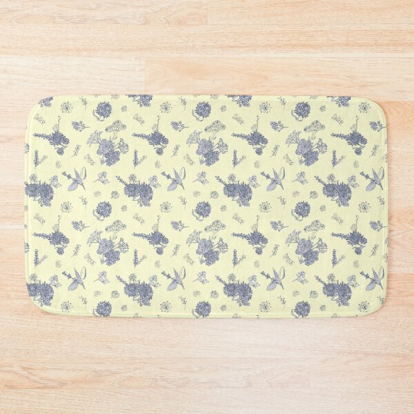 Item preview, Elegant Gray-Tinted Floral Pattern on Yellow designed and sold by Flowersforbear.