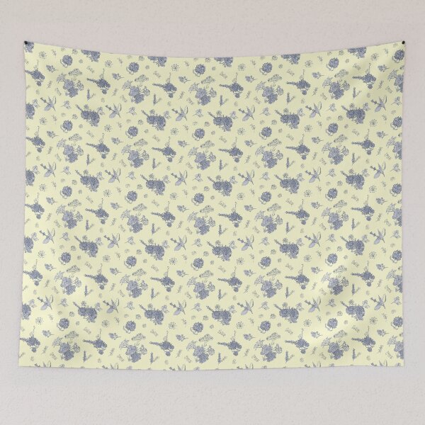 Item preview, Elegant Gray-Tinted Floral Pattern on Yellow designed and sold by Flowersforbear.