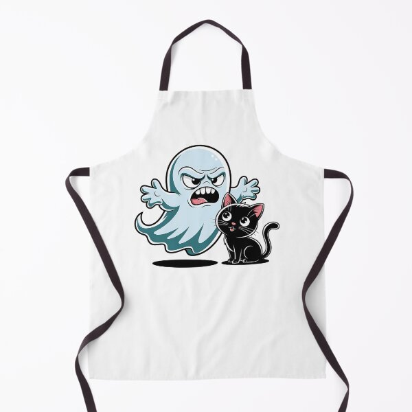 Item preview, Funny Halloween Ghost with Cute Kitty Cartoon Illustratio designed and sold by Fragy72.