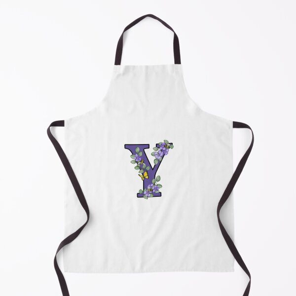 Item preview, Letter Y, Decorated Purple Initial, Eucalyptus Leaves, Periwinkles, Bees and Butterfly designed and sold by JoyfulWhimsy.